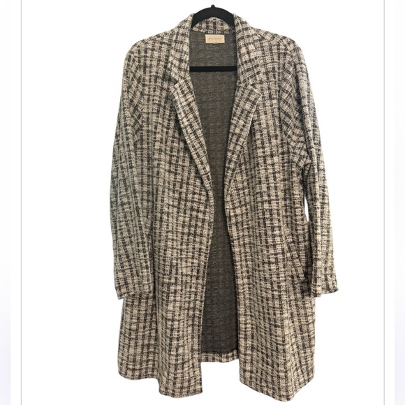 Melloday Tweed Open Front Jacket Blazer Shacket Pockets - Picture 3 of 9